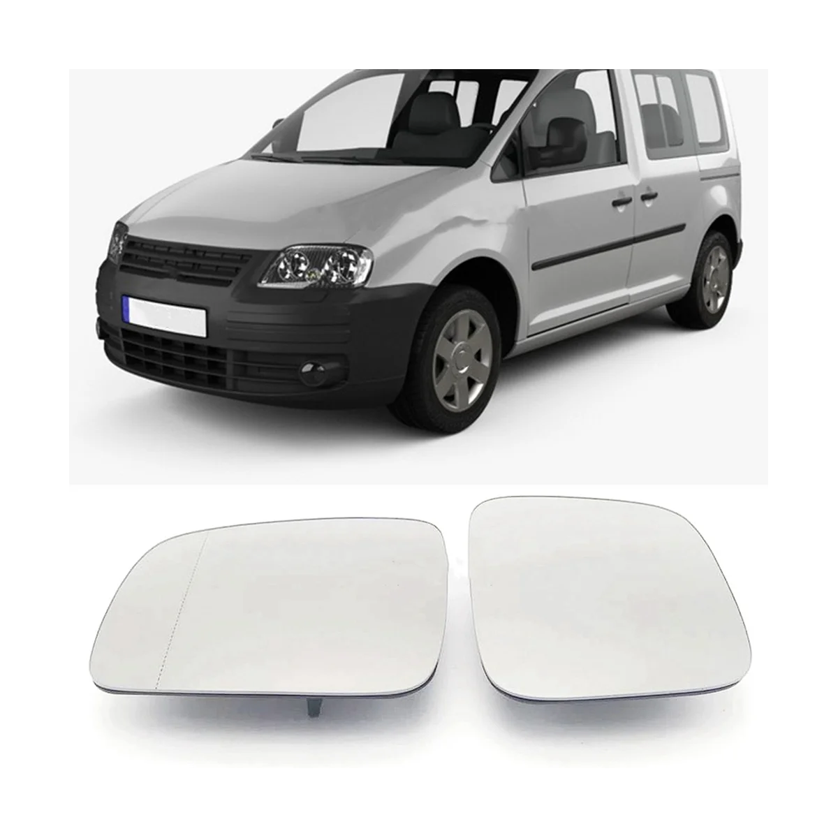 2 бр. за VW Caddy 2004-2015 Странично Огледало за обратно виждане С Подгряване 7H1857521 7H1857522