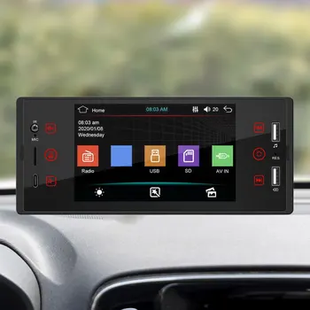 5-Инчов FM-радио, Видео с автоматично обръщане на Заден ход, Bluetooth-съвместими Автомобили MP5 плейър Mirrorlink, Преносима Автомобилна Стерео уредба, ОПЕРАТИВНА памет 256 GB, HD LCD дисплей