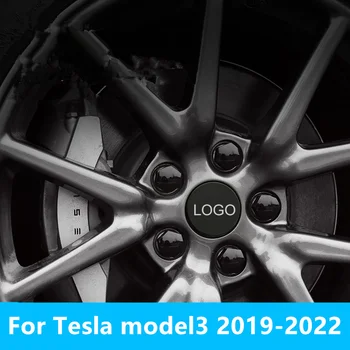 За Tesla model3 2019-2022 Автомобили ступица колело Декоративни панел за Декорация центъра на главината на колелото Капачка Външно боядисване на Автомобилни Аксесоари