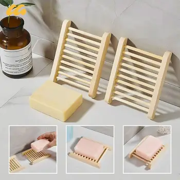 Препарат за съдове От дърво Държач за сапун Бамбуков Калъф Тава Wooden За предотвратяване на мухъл Ръчна изработка Дренажна кутия за съхранение на Инструменти за баня