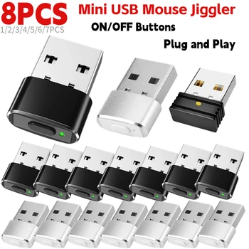 USB Мини-мишка, Дискретно Механизъм за Движение на Мишката, Бутон за ВКЛЮЧВАНЕ /ИЗКЛЮЧВАНЕ, Щепсела и да играе, не дава да заспя Компютърна мишка, Симулатор за движение PC