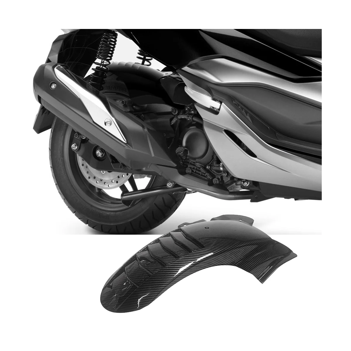Разширено крило мотоциклет калник на задно колело калник на задно колело за Honda Forza 350 Forza350 NSS350 2020-2023 калник на задно колело, изработени от Въглеродни влакна